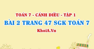 Bài 2 trang 47 SGK Toán 7 tập 1 Cánh Diều